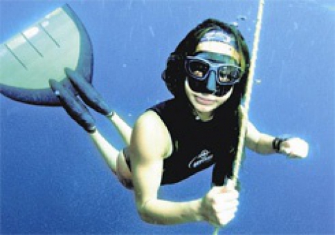 Kharkov has won three World Cup medals in freediving