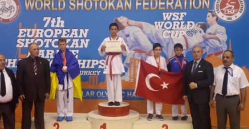 Young Kharkov won the silver medal of the European championship in karate