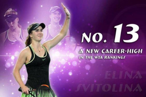 Еліна Світоліна піднялася на 13-е місце в рейтингу WTA