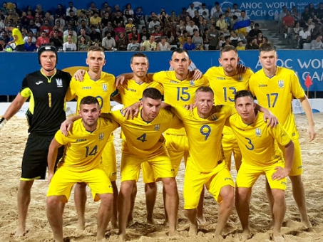 Сборная Украины победила на старте Суперфинала Евролиги по пляжному футболу